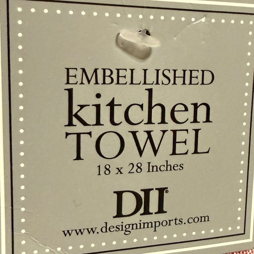 NWT DII You Float My Boat Kitchen Towels Blue Red Plaid Nautical Set of 4 - Picture 4 of 5